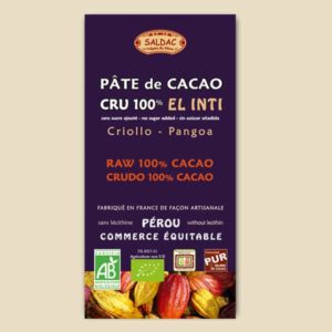 Pâte de Cacao Cru El Inti - 100% Cacao - Origine Pérou