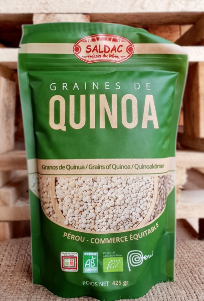 Quinoa en graines biologique du Pérou - Sachet de 425 g - Saldac